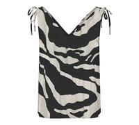 Onlnova Life Elite S/L Ruching Top AOP, Nero, M