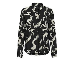 Onlnova Life Vis L/S Lynne - Maglietta AOP, Black/AOP:587 Yoko, M