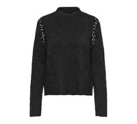 Onlrina Life LS Rhinestone - Collo Alto Knt, Nero, XL