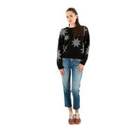 ONLY Onlrosie LS O-Neck Glitter Knt, Nero, S Donna