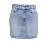 ONLY Gonna Jeans Donna con Bottone e Passanti per Cintura, Design Classico, Colore:Azzurro, Taglia:L