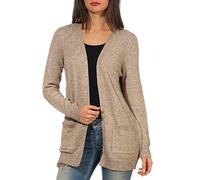 ONLY 15174274 Cardigan, Beige (Beige Detail: W. Melange), 40 (Taglia Unica: X-Small) Donna