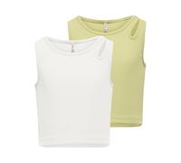 ONLY 2-Pack Kognessa Life S/L Cut out Top 2 Pack Jrs, Nilo, 110-116 (Pacco da 2) Donna