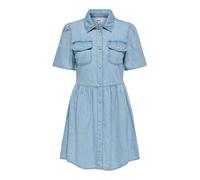 Only Onleveline SS DNM Dress AKM, Mix Blu Chiaro, M Donna