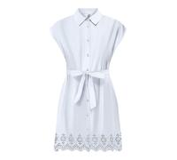 Only Abito Corto Bianco da Donna con Dettaglio merlettato M