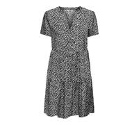 ONLY Onlzally Life S/S Thea Dress Noos Ptm, Nero, S Donna
