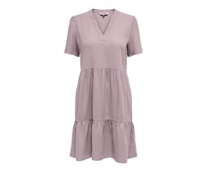 ONLY Abito da Donna Onltiri-Caro S/S V-Neck Lin Dress CC Pnt, Violet Ice, S