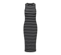 ONLY Onlbelfast Stripe S/L Mididress Jrs Noos Abito Midi, Nero, S Donna