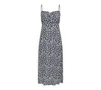 ONLY - Vestito midi con spalline sottili e stampa di foglie blu 38