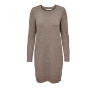 ONLY Onlrica Life L/S-Abito con Scollo a O, Knt Noos Mini, Marrone/Dettaglio: mélange, L Donna