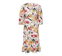 Only Abito Midi da Donna, Ballerino Nuvole/Fiore Kamil, XL