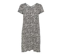 Only Abito Mini Basic Estivo Smanicato Donna Rücken Elegante Incrocio ONLBERA, Colore:Nero-2, Taglia:L