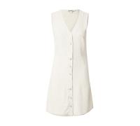 ONLY - Vestito corto senza maniche in misto lino color crema-Bianco 36