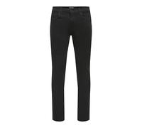 Only And Sons Loom Uomo Jeans Nero W33L34 99% Cotone, 1% elasthane Slim Fit