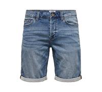 Only & Sons Shorts Di Jeans Per Uomo Only & Sons Onsply 8584 Blue Denim Azzurro