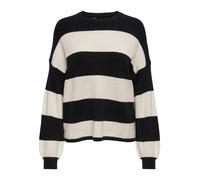 Only Atia Stripe Pullover - Maglione A Righe Nero - Taglia M Abbigliamento Donna