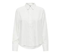 ONLY Onlberit L/S Maglietta Wvn Camicia, Bianco, M Donna