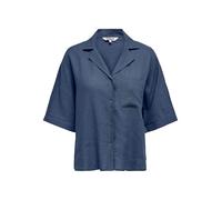 ONLY Bl Shirt Onltokyo Life SS Linen-Maglietta Pnt Noos, Vendimia Índigo, S Donna