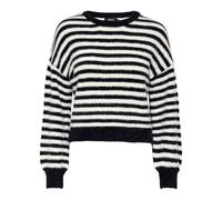 Only Black And White Marabou Sweatshirt - IT44|L