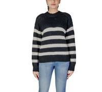 Only Black And White Recycled Polyester Sweatshirt - XL