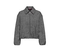 ONLY - Giacca bomber antracite a spina di pesce con spalla scesa-Nero 42