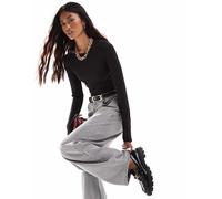 ONLY - Body nero a maniche lunghe aderente senza cuciture 42