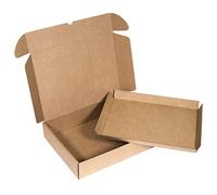 ONLY BOXES, Confezione da 10 scatole con vassoio estraibile di catering - eventi, scatola realizzata in cartone kraft, taglia S, 10 pezzi (AMA040)