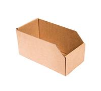 ONLY BOXES Confezione da 10 scatole di cartone aperto. Cassetto cartone, vassoio portaoggetti, dimensioni interne 20x20x15 cm, cestino in cartone ideale per organizzazione