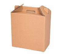 ONLY BOXES, Scatola per vino, confezione da 6 bottiglie di vino, scatola per lotto di Natale, colore: marrone, 4 pezzi