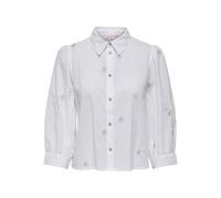 ONLY Camicia da Donna Box Fit Colletto Camicia Polsini con Bottone, Bianco, M