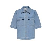 Only Light Blue Cotton Shortsleeve Shirt - IT38|XS