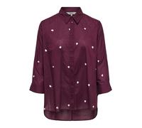 ONLY Camicia da donna 'ONLNEW LINA GRACE' rosso vino / bianco Donna ONLY M rosso vino / bianco