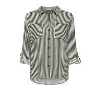 ONLY Onlyasmin Shirt L/S Wvn Noos Camicia, Grape Leaf/Strisce: Bianco, S Donna