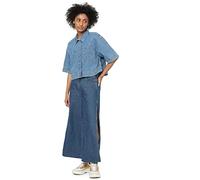 ONLY Camicia in Jeans Cropped Fit, Denim Blu Medio, XS