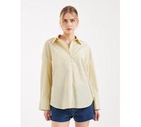 ONLY - Camicia oversize giallo chiaro a righe 40