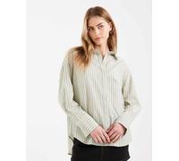 ONLY - Camicia oversize verde chiaro a righe 3XL