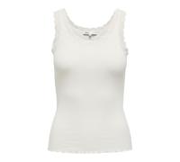 ONLY Onlsara Sharai Lace Tank Top Jrs Noos Canotta Basic Senza Maniche Scollo A U E Dettaglio in Pizzo, Ballerino di Nuvola, S Donna