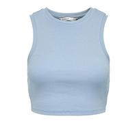 ONLY Onlvilma S/L Cropped Tank Top Jrs Noos Canotta, Blu, M Donna