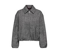 ONLY Cappotti Donna Nero Cappottino con fantasia spigata Autunno inverno 2025/2