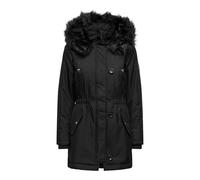 ONLY - Cappotto da donna, parka invernale, colore nero, taglia XL, dettaglio: BLACK FUR