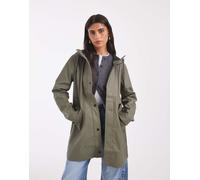 Only - Cappotto kaki con cappuccio-Verde 38