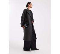 ONLY - Cappotto lungo oversize elegante grigio scuro effetto lana 42