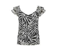 ONLY Capsleeve V-Neck Top Wvn Onlasta Life-Maglia a Maniche Corte con Scollo a V, Nero, S Donna