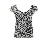 ONLY Capsleeve V-Neck Top Wvn Onlasta Life-Maglia a Maniche Corte con Scollo a V, Nero, XS Donna