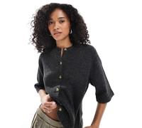 ONLY - Cardigan a maniche corte in maglia grigio scuro 38