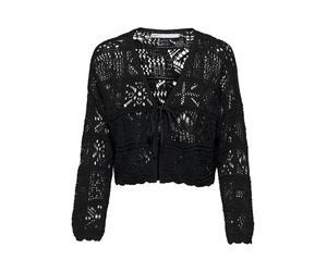 Only Cardigan all'Uncinetto da Donna con Maniche Lunghe e Lacci Anteriori