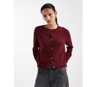 ONLY - Cardigan corto color bordeaux-Rosso 34