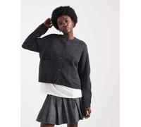 ONLY - Cardigan girocollo grigio scuro con tasche sul davanti 38