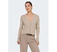 ONLY - Cardigan in maglia color meringa moka-Verde 34