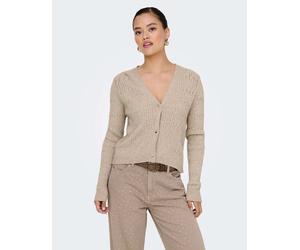 ONLY - Cardigan in maglia color meringa moka-Verde 36